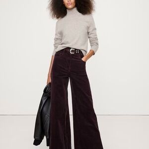 Banana Republic Wide Leg Corduroy Pants - Rich Purple